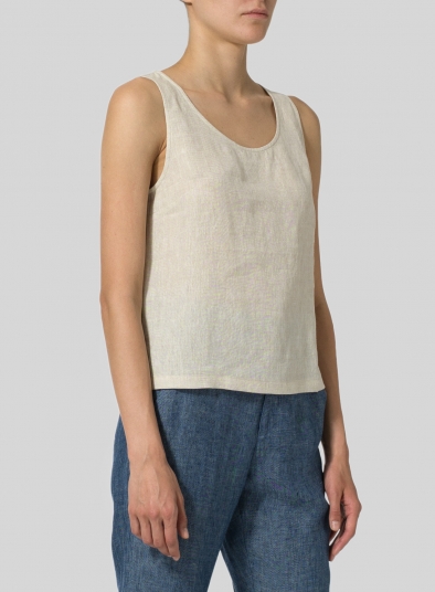 Linen Sleeveless Pullover Top