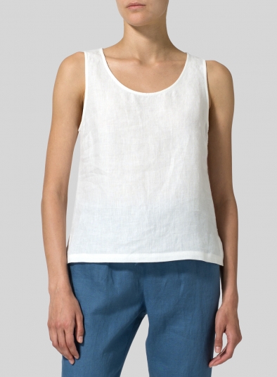 Linen Sleeveless Pullover Top