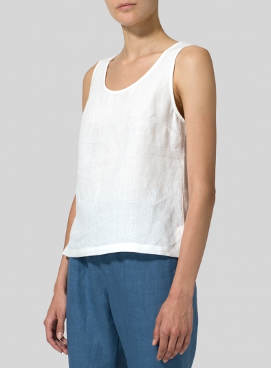 Linen Sleeveless Pullover Top