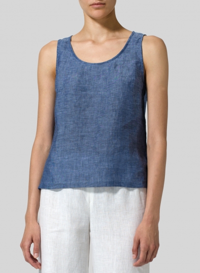 Linen Sleeveless Pullover Top