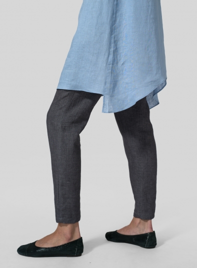 Linen Sleeveless A-line Long Tunic