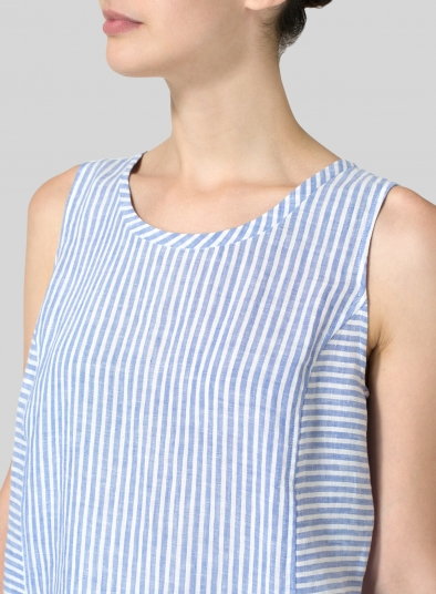 Linen Sleeveless Long Tank Top
