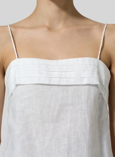 Linen Tiered Strap Top