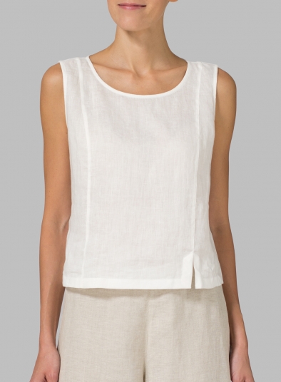 Linen Sleeveless Short Tank