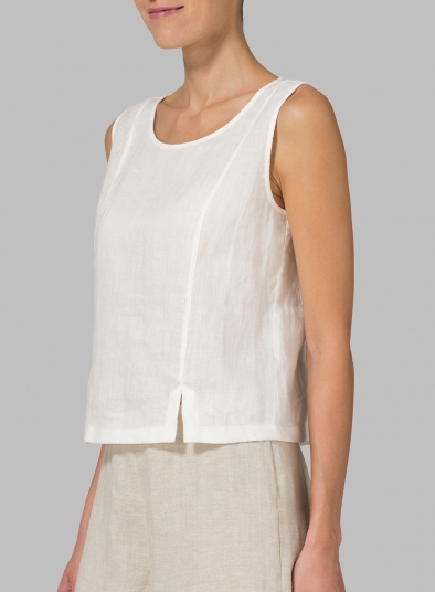 Linen Sleeveless Short Tank