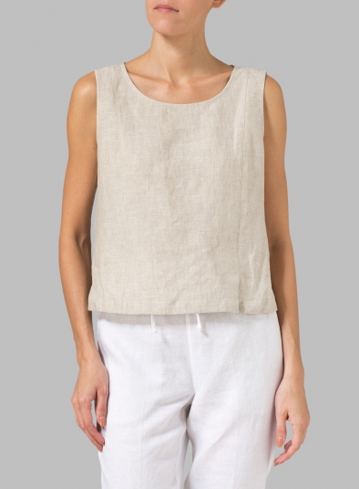 Linen Sleeveless Short Tank