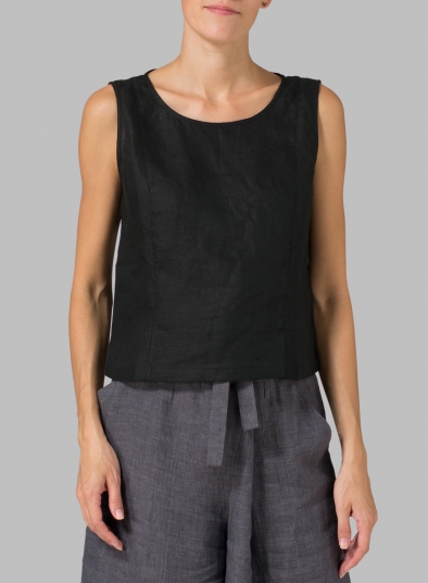 Linen Sleeveless Short Tank