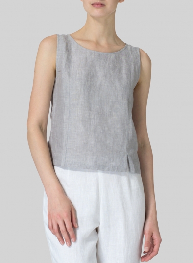 Linen Sleeveless Short Tank