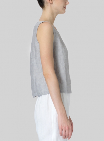 Linen Sleeveless Short Tank