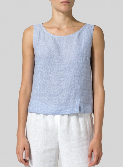 Linen Sleeveless Short Tank