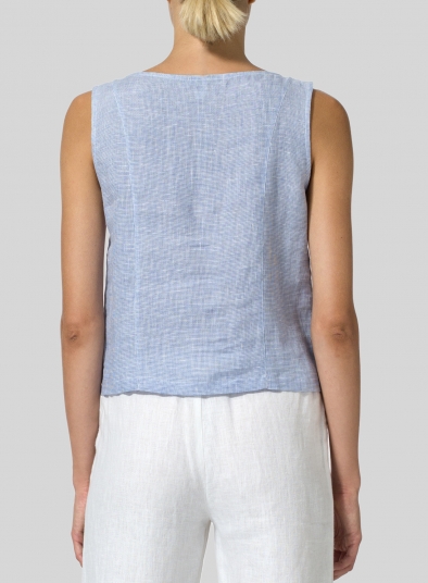 Linen Sleeveless Short Tank