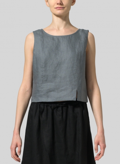 Linen Sleeveless Short Tank