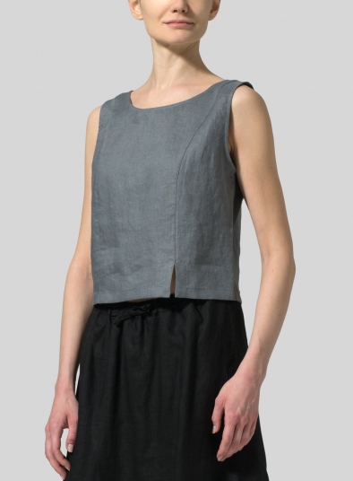 Linen Sleeveless Short Tank