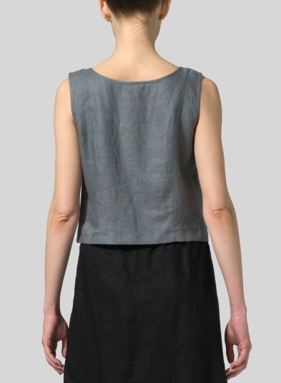 Linen Sleeveless Short Tank