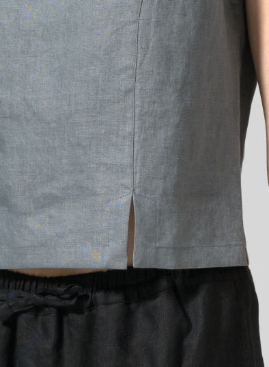 Linen Sleeveless Short Tank