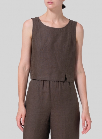 Linen Sleeveless Short Tank