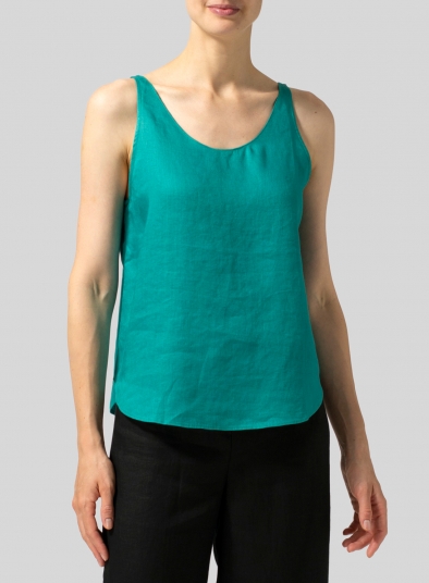 Twill Linen Thin Strap Cami