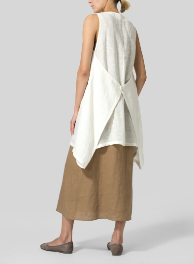 Linen High-Low Extra Long Tunic