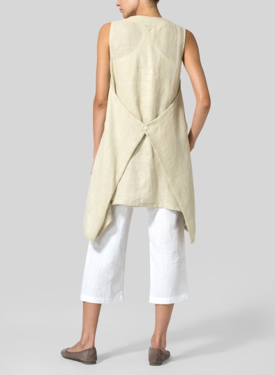 Linen High-Low Extra Long Tunic