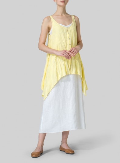 Linen Handkerchief Sleeveless Top