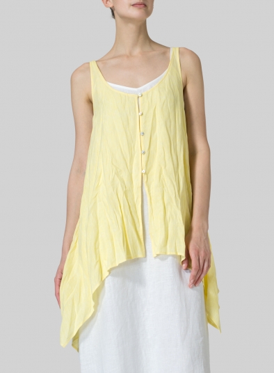 Linen Handkerchief Sleeveless Top