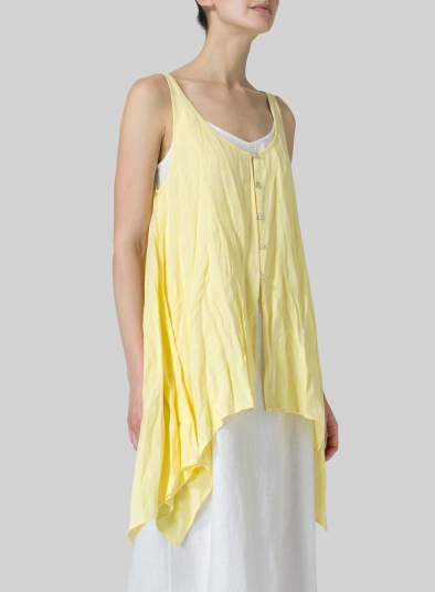Linen Handkerchief Sleeveless Top