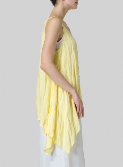 Linen Handkerchief Sleeveless Top