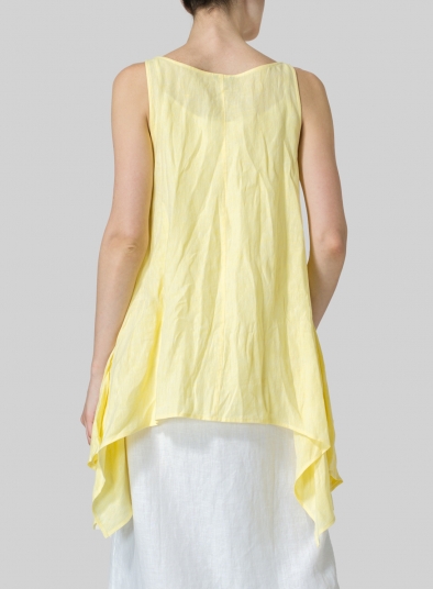 Linen Handkerchief Sleeveless Top