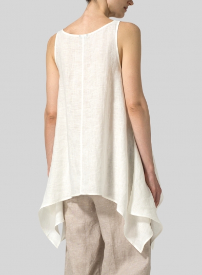 Linen Handkerchief Sleeveless Top