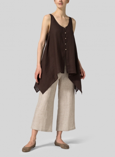 Linen Handkerchief Sleeveless Top