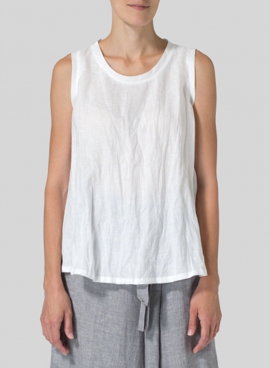 Light-weight Linen Peplum Top
