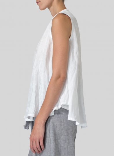 Light-weight Linen Peplum Top