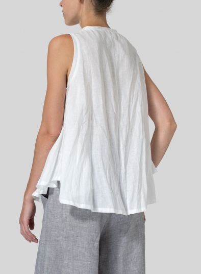 Light-weight Linen Peplum Top