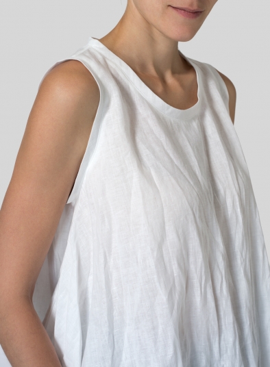 Light-weight Linen Peplum Top