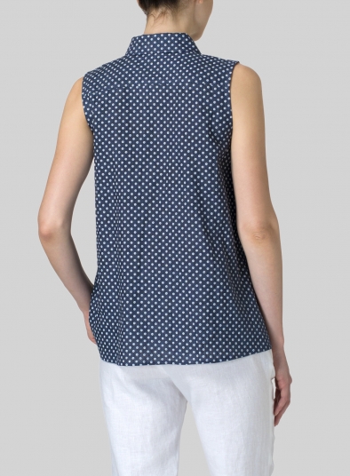 Light Weight Linen Sleeveless A-shape Top