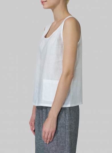 Linen Pocket Tank Top