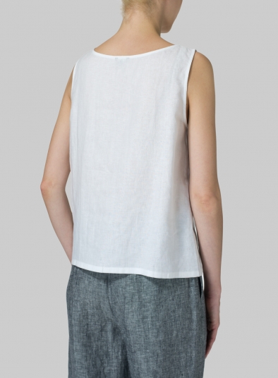 Linen Pocket Tank Top