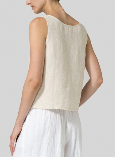 Linen Pocket Tank Top