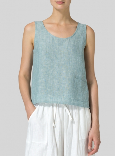 Linen Pocket Tank Top