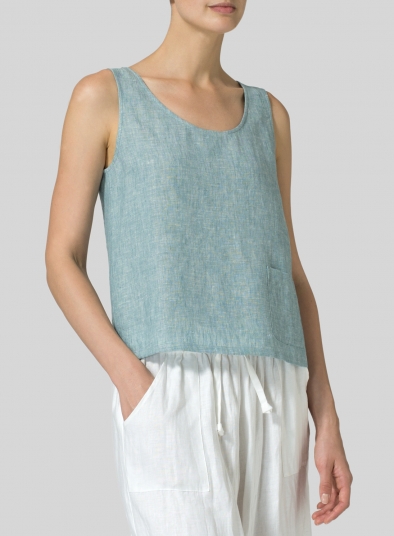 Linen Pocket Tank Top