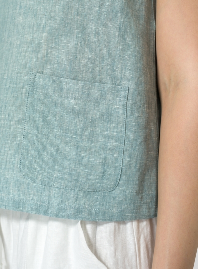 Linen Pocket Tank Top