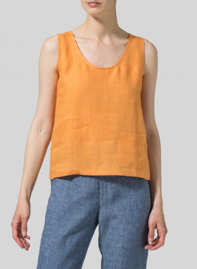 Linen Pocket Tank Top