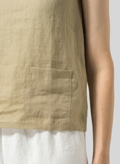 Linen Pocket Tank Top