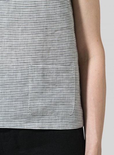 Printed Linen Tank Top