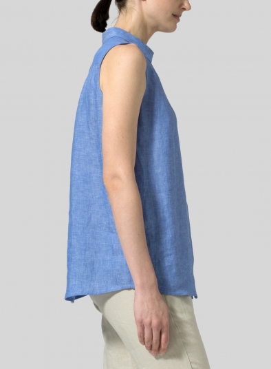 Linen Sleeveless Shirt 