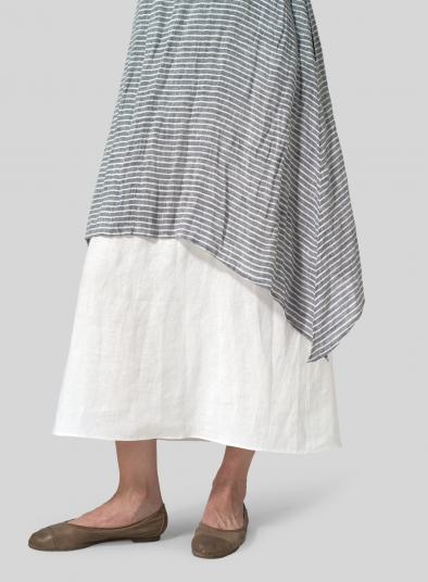 Linen Sleeveless Crumple Effect Long Dress