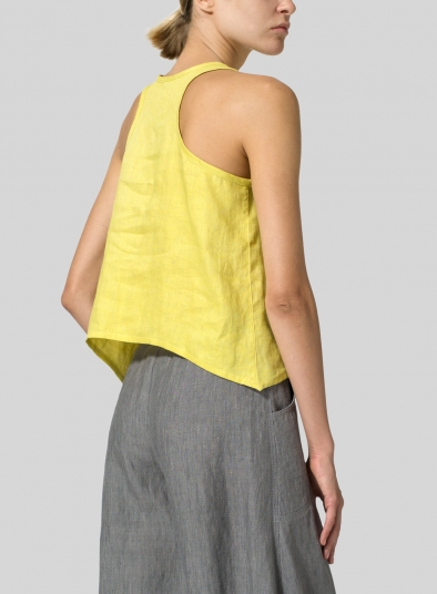 Linen Cropped Tank Top