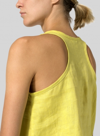 Linen Cropped Tank Top