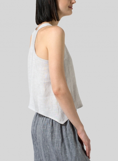 Linen Cropped Tank Top