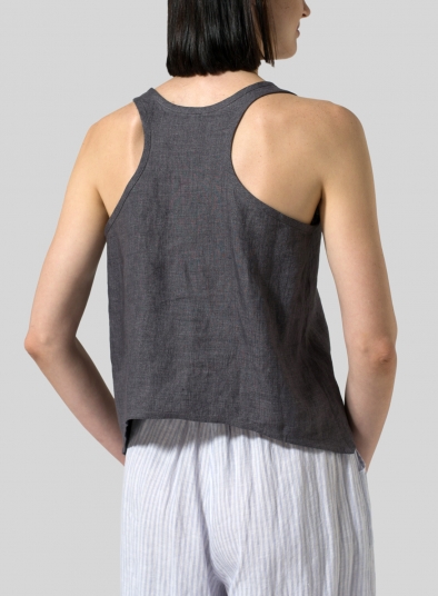 Linen Cropped Tank Top